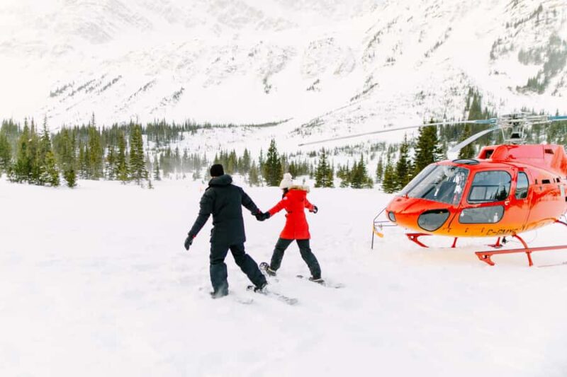 Banff/Jasper: Canadian Rockies Helicopter & Snowshoe Tour - Land at a High Alpine Meadow or Confluence