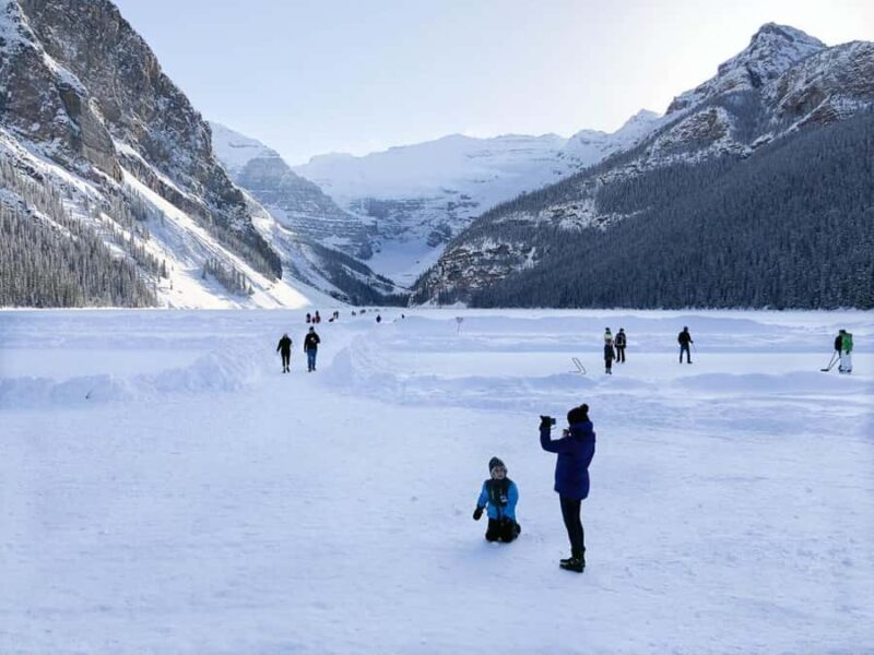 Banff: Winter Canyons and Lakes Tour Adventure - Lake Louise’s Icy Shores and Mountain Backdrop
