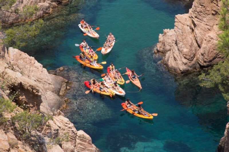 Barcelona: Costa Brava Kayak, Snorkel & Cliff Jump & Lunch - Kayaking Along the Costa Brava: Discovering Hidden Coves