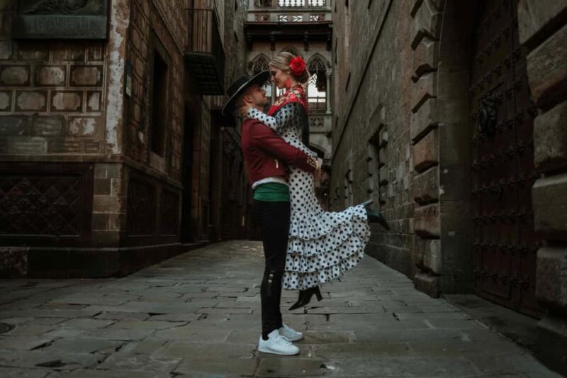 Barcelona: Flamenco Dress Photo walk in Gothic Quarter - The Art of Flamenco-Inspired Movements in Public Spaces