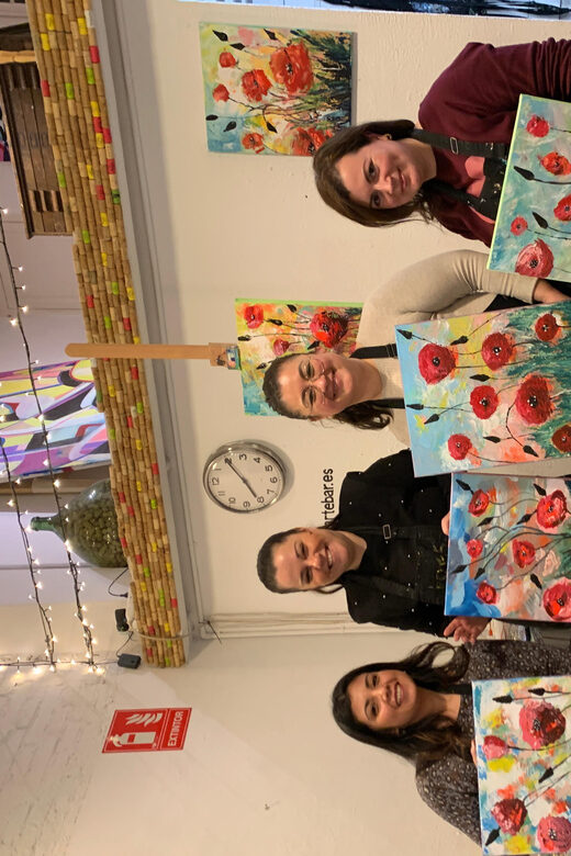 Barcelona: Learn to paint, sip wine, enjoy snacks & music - Key Points