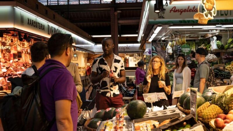 Barcelona: Old Markets with Tasting Tapas E-bike Tour - Sampling at Mercat de la Concepció