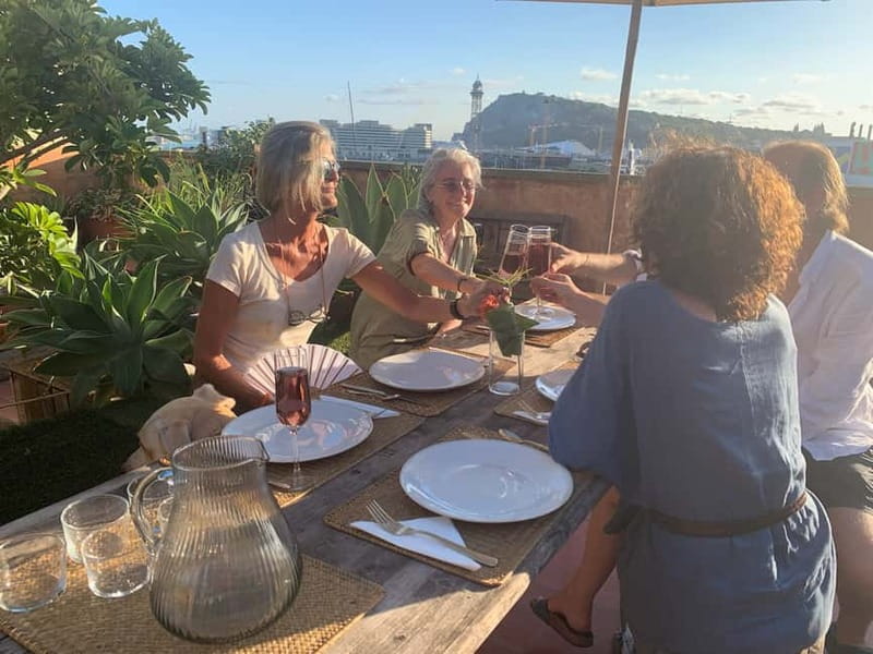 Barcelona: Paella Seafood Master Cooking Class with Sangria - The Cooking Process: Step-by-Step Guidance on a Rooftop