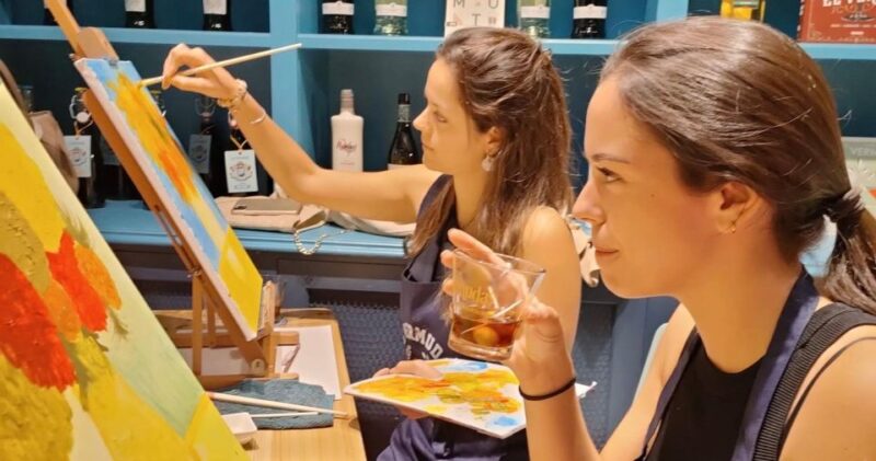Barcelona: Paint and Sip Experience with Spanish Vermouth - What You Paint and Take Home