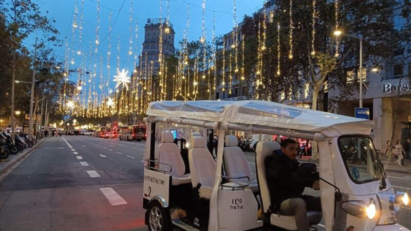 Barcelona: Private Christmas Lights Tour by Eco Tuk Tuk - Key Points