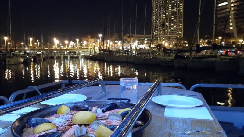 Barcelona: Private Evening Cruise with Dinner and Drinks - Savoring Traditional Paella and Spanish Drinks