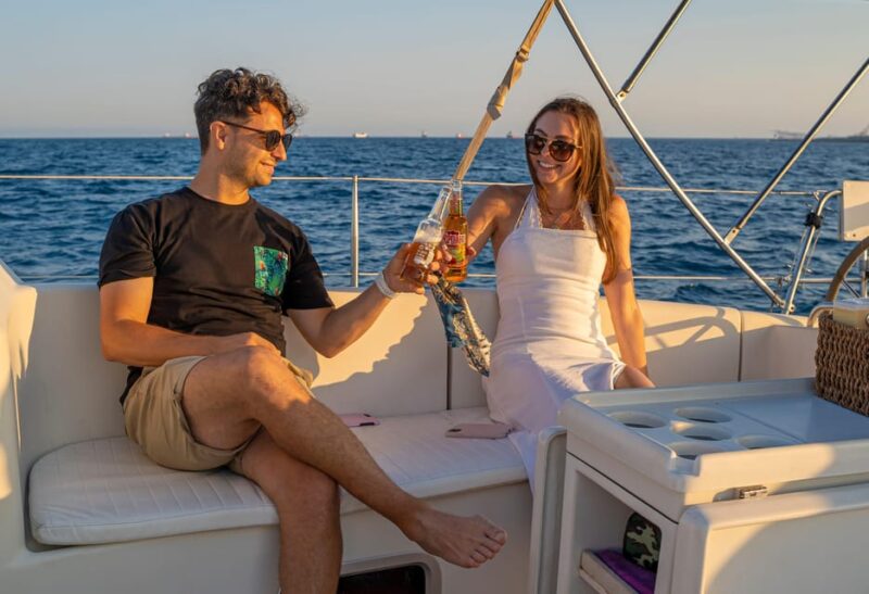 Barcelona: Sailing boat ride with sunset, wine and snacks - Flexibility with Booking and Cancellation Policies