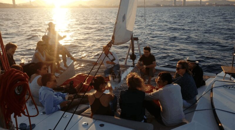 Barcelona: Shared cruise on a catamaran Drink+Local Tapa - Experience the Stunning Barcelona Skyline from a Catamaran