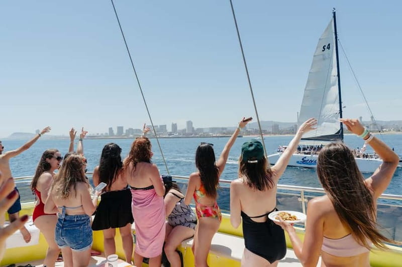 Barcelona: Snack, Swim & Party Boat - Ocean Swim Stop: Refresh and Cool Off in Style