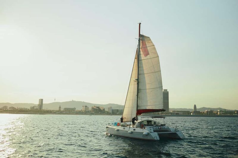 Barcelona: Sunset on a Premium Catamaran with drinks and snacks. - Experience a Luxurious Sunset Cruise on a Premium Catamaran in Barcelona
