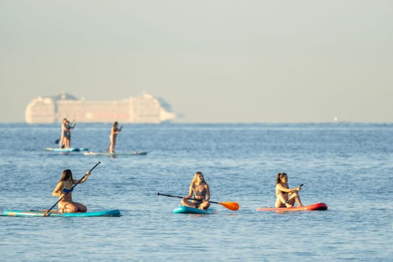 Barcelona: Sunset Paddleboarding Experience with 1 Beer - Explore Barcelona’s Sunset Paddleboarding with a Refreshing Beer