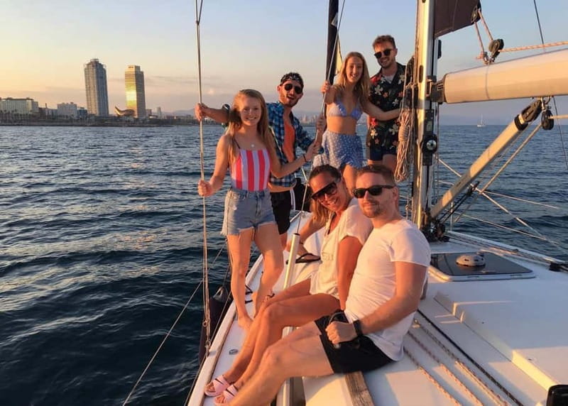 Barcelona: Sunset Sailboat Cruise with Open Bar and Snacks - Key Points