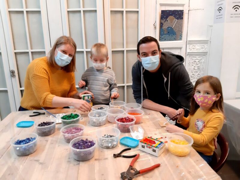 Barcelona: Trencadís Mosaic Class  Learn Gaudí's Technique - The Creative Process: From Template to Finished Artwork