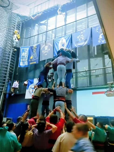 Barcelona: Visit the first house of Gaudí & "Human Towers" - Learning the Art of Building Human Towers
