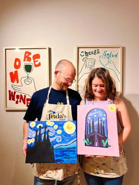 Barcelona: Wine and Art! Unlimited Wine and Local Artists - The Unmatched Social Vibe and Atmosphere