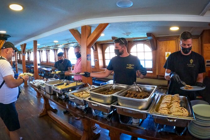 Barco De Pirata Cruise at 3 Islands in Greece - The Pirate-Style Boat: A Fun and Unique Vessel