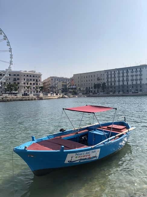 Bari:Private Boat Trip over "Gozzovigliando", fishermen boat - Stops at Key Landmarks and Photo Opportunities