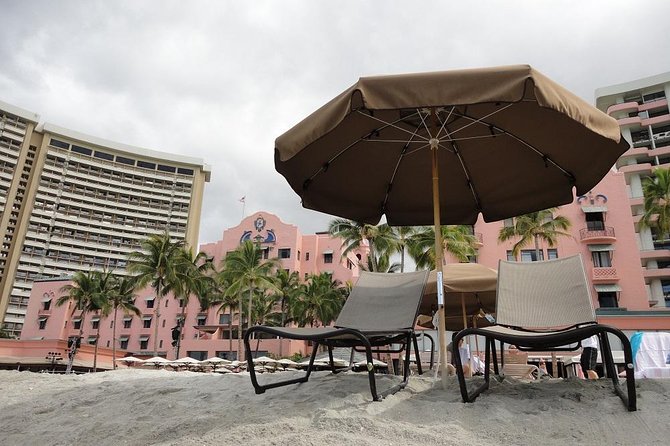 Beach Umbrella and Chair Set Rental - Convenient Location in Waikiki, Facing Diamond Head