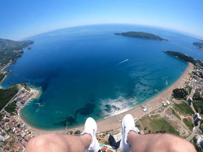 Becici Beach: Tandem Paragliding Flight in Budva Riviera - The Breathtaking Views of Becici and the Budva Riviera