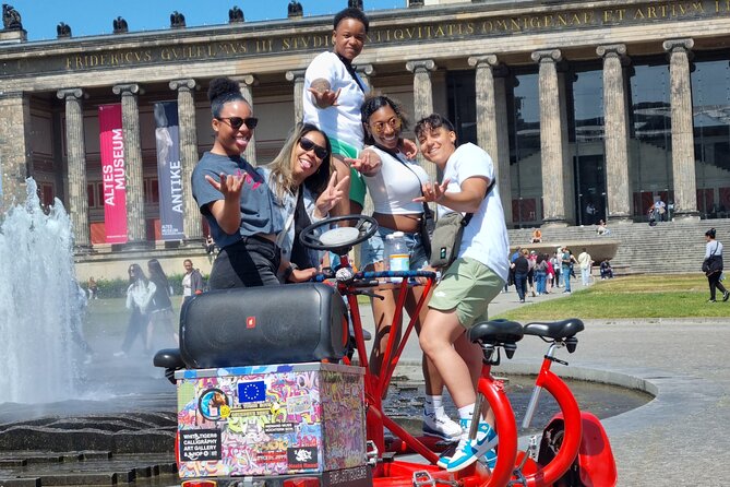 Beer Bike & Party Bike Highlights Berlin City Tour including pick-up - Reflecting at the Sowjetisches Ehrenmal and War Monuments