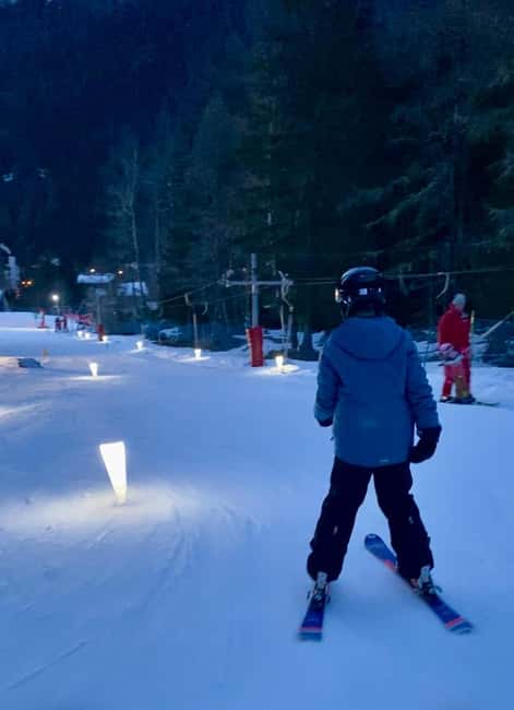 Beginner's night ski lesson - Argentière - The Unique Experience of Night Skiing in Argentière