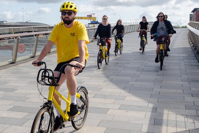 Belfast Bike Tours - Crossing the River Lagan and Titanic Quarter Sights