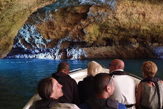 Benagil Cave by Boat + Carvoeiro + AlgarSeco Caves by Minivan from Lagos - The Unique Features of the Calcadao de Carvoeiro