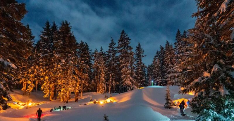 Bend: Cascade Mountains Snowshoeing Tour and Bonfire - Starting Point and Transportation in Bend