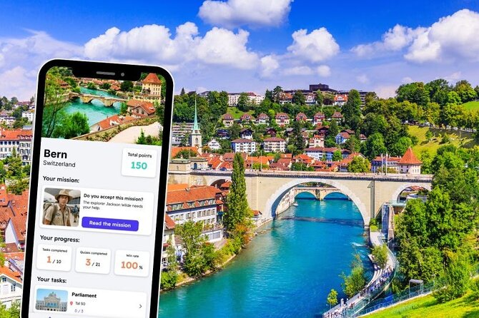 Bern Exploration Game and City Tour on your Phone - Explore Bern at Your Own Pace with a Mobile Game Tour for Just $10.76
