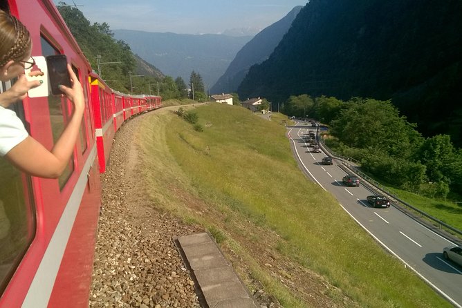Bernina train and Swiss Alps. Departure from Desenzano - Arrival and Exploration in Tirano