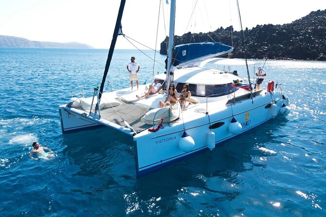 Best of Santorini Private Half-Day Catamaran Cruise with transfer and meal - The Experience of the Crew and Guides