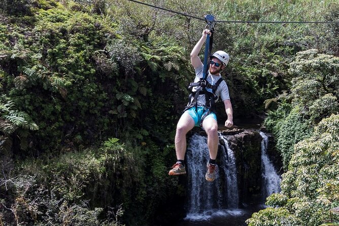 Big Island Zipline over KoleKole Falls - Overlooking KoleKole Falls and the Hamakua Coast