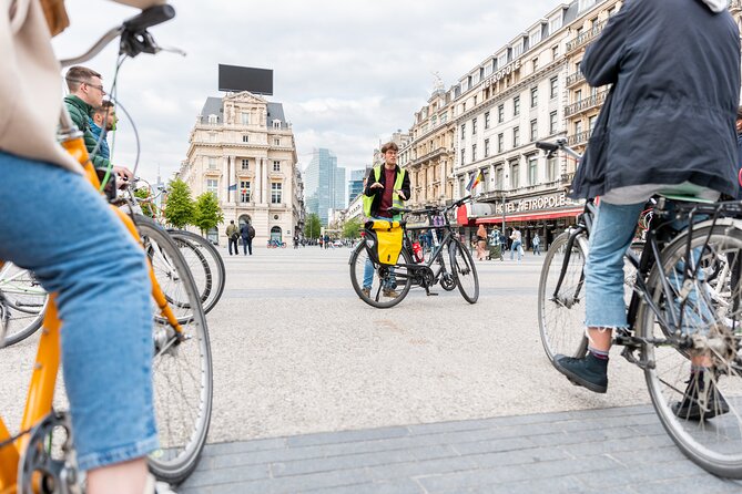 Bike tour Brussels highlights and hidden gems - The Tour Starts at La Bourse de Bruxelles, the City’s Beating Heart