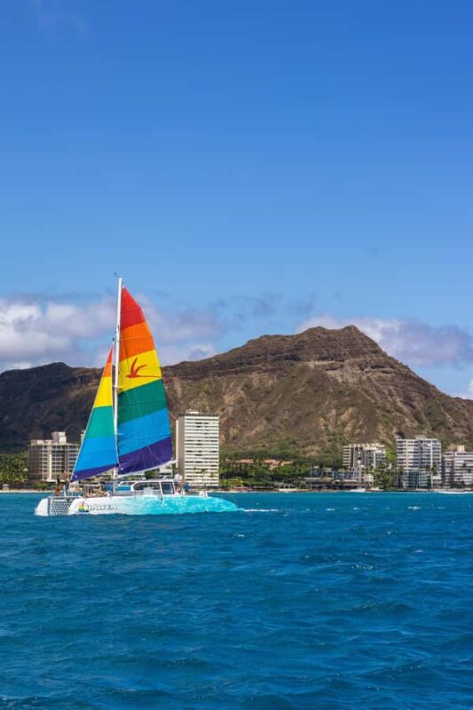 Board from Waikiki Beach for our Aloha Hour Sail - Experience a Luxurious Aloha Hour Sail from Waikiki Beach for Just $52
