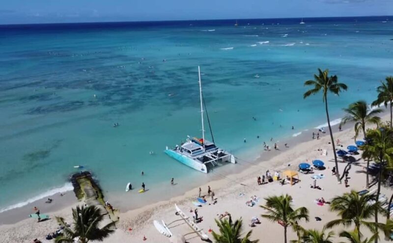 Board from Waikiki Beach: Friday Night Fireworks sail - The Cruise Itself: Scenic Coastline and Moonlit Views