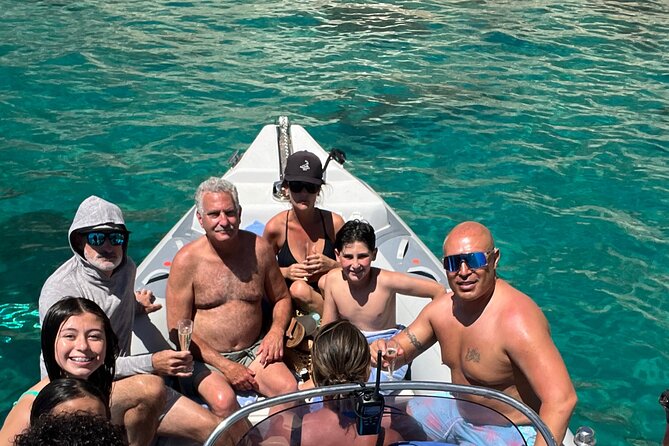 Boat excursion from Marina Piccola Cagliari with aperitif - Exploring the Coveted Stop: Sella del Diavolo