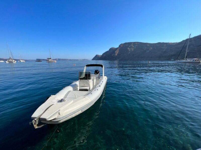 Boat Rental (Crewed) Olympic 7.2 - Explore Santorinis Waters with a Private Crewed Boat Rental