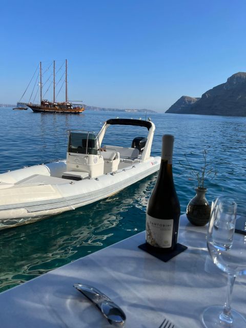 Boat Rental (Crewed) Olympic 7.2 - Visiting Santorini’s Famous Hot Springs and Volcano