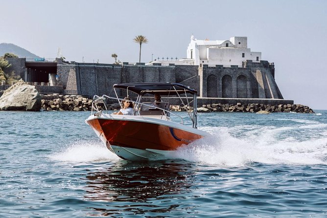 Boat trip on the island of Ischia Terminal Boat 21 - Visiting Lacco Ameno’s Mushroom-shaped Tuff Rock