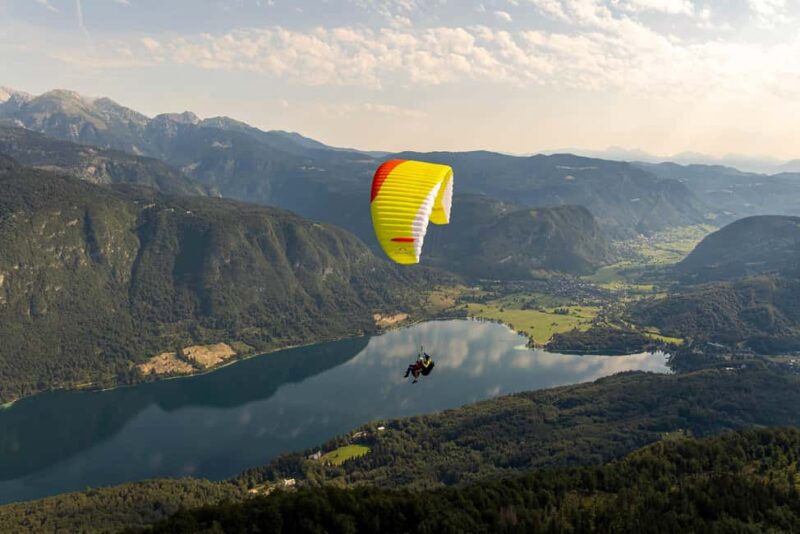 Bohinj: Tandem Paragliding Flight with Views of Triglav - Starting Point at Ribev Laz 60 and Easy Transport to Mount Vogel