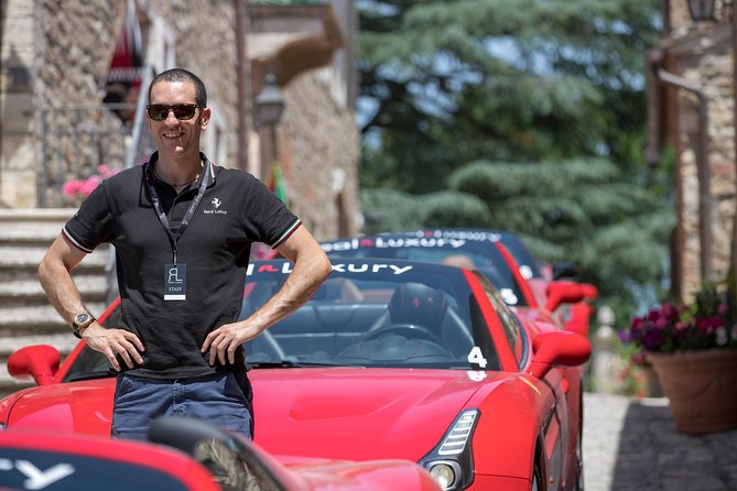 Bolgheri / Volterra / Florence-Tour in Ferrari - Explore Tuscany in a Ferrari with Guided Stops in Volterra and Bolgheri
