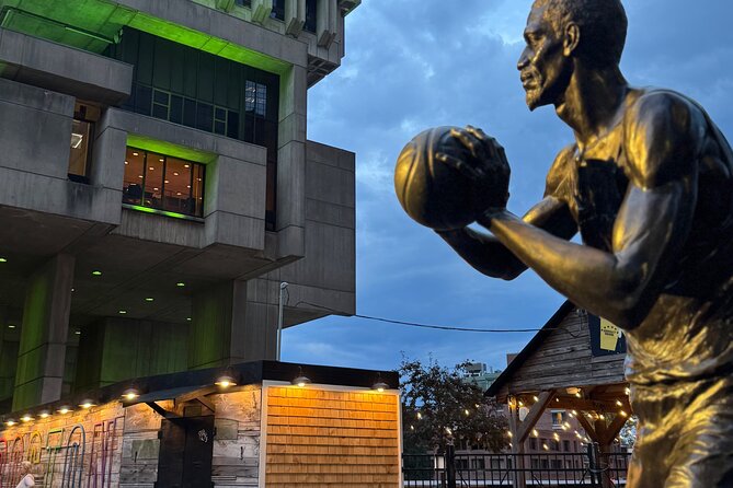 Boston After Dark - The Starting Point at Bill Russell Statue in Boston’s City Hall Square