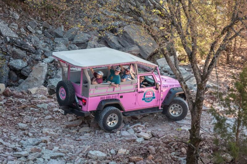 Branson: Downtown to Mountaintop Pink Jeep Adventure - The Excitement of Off-Roading on Native Forest Roads