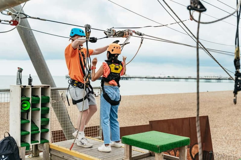 Brighton: Zip Wire Experience Ticket - Food and Refreshments Nearby for a Full Day Out