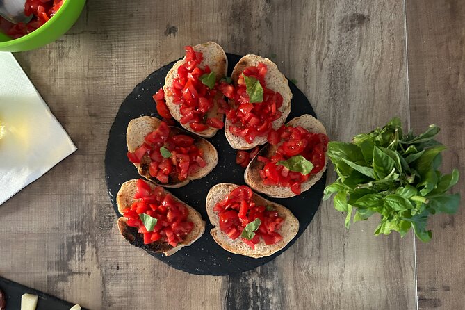 Bruschetta, Fettuccine, Gnocchi, Tiramisu Cooking Class - Key Points