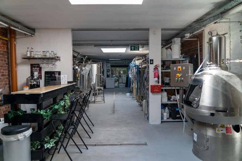 Brussels: Beer Pong in a Micro Brewery and Distillery - Playing Beer Pong in the Brewing Space