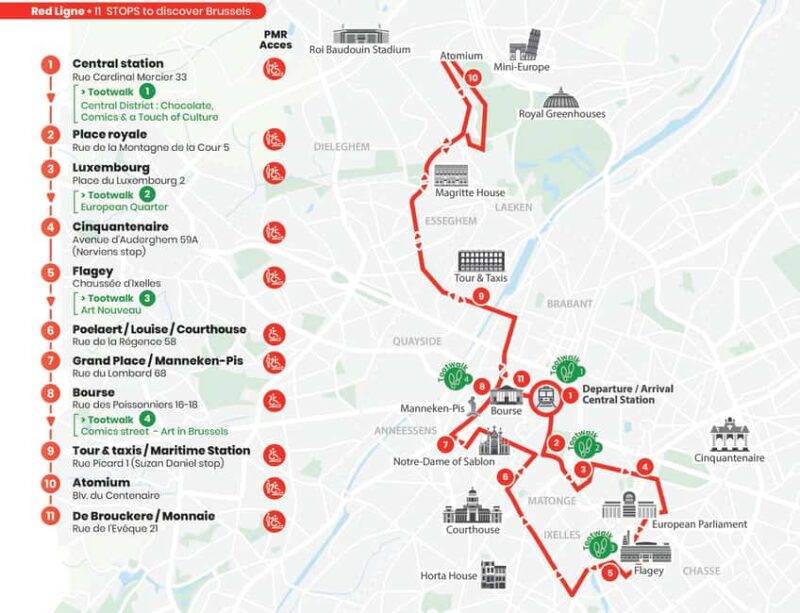 Brussels: Hop-On Hop-Off Bus Tour - Discover the Main Landmark Stops of the Red Route