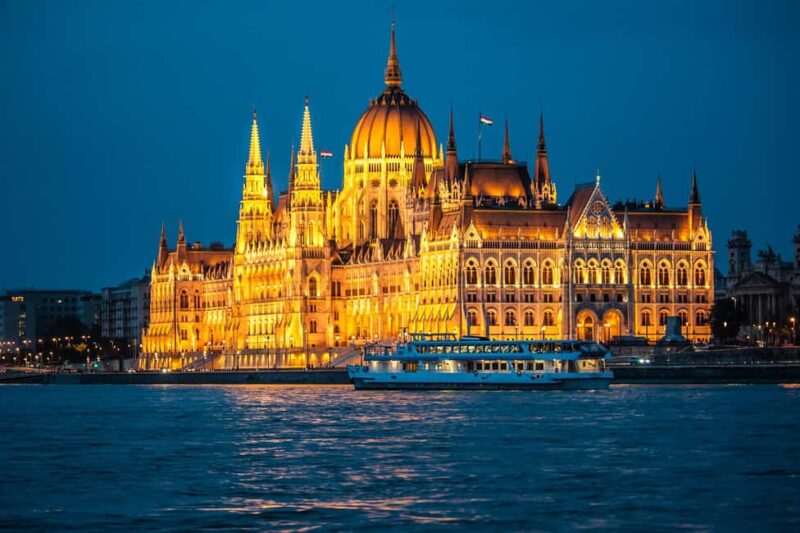 Budapest: By Night Sightseeing Cruise with Welcome Drink - The Route: Iconic Budapest Landmarks from the Danube