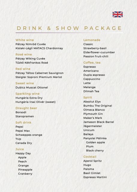 Budapest: Drink & Piano Show - Live Music and Entertainment on Board