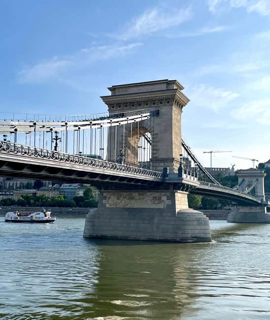 Budapest: Walking Tour with Chimney Cake & Polaroid Photos - Crossing the Chain Bridge and Noting Budapest’s Architectural Icons